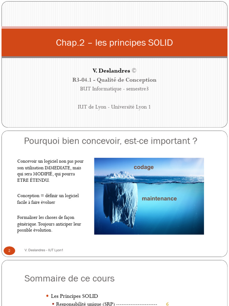 Principes SOLID en Conception Logicielle | PDF | Interface ...