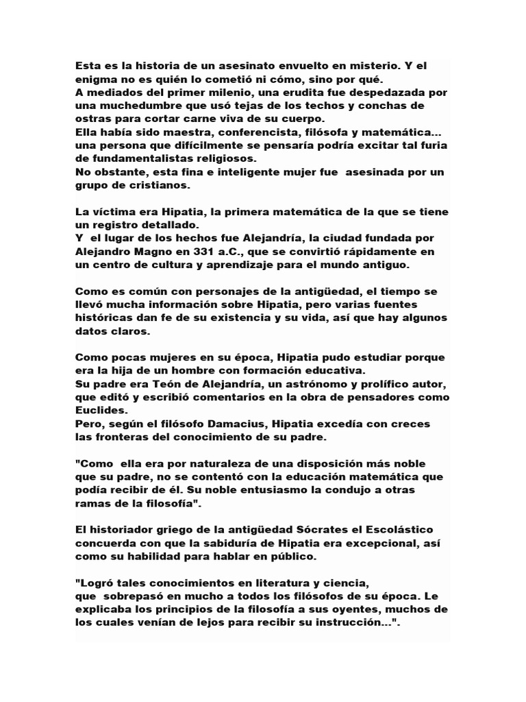 Esta Es La Historia de Un Asesinato Envuelto en Misterio | PDF ...
