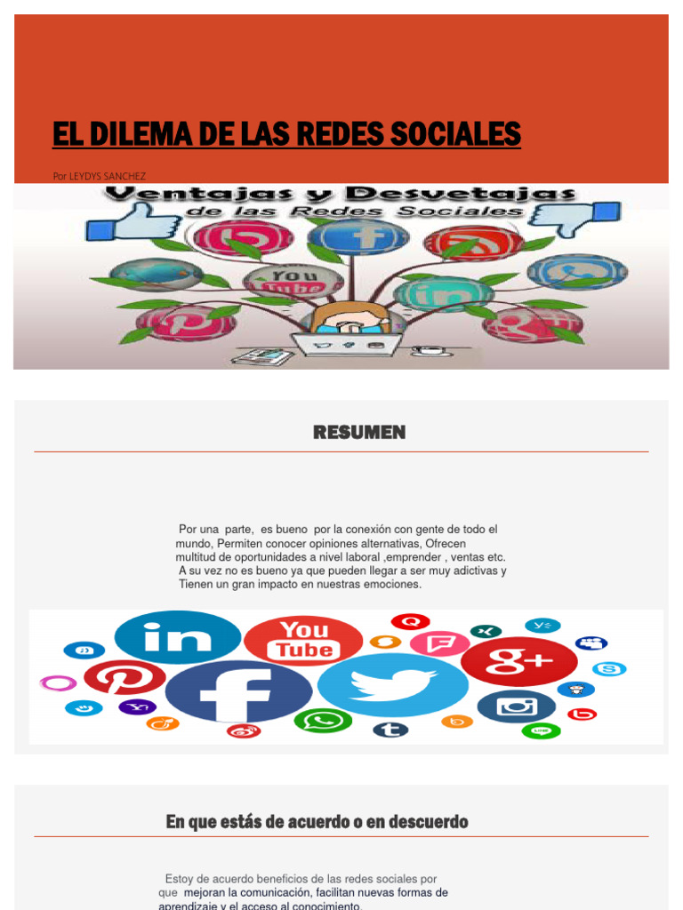 Beneficios y Riesgos de las Redes Sociales | PDF | Crecimiento personal ...