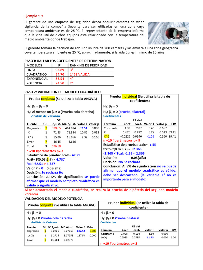 Validación de Modelos para Cámaras de Seguridad | PDF | Análisis de ...