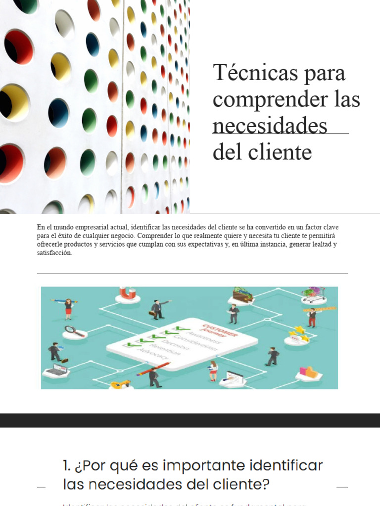 S06 - s1 - Técnicas para Comprender Las Necesidades Del Cliente | PDF ...