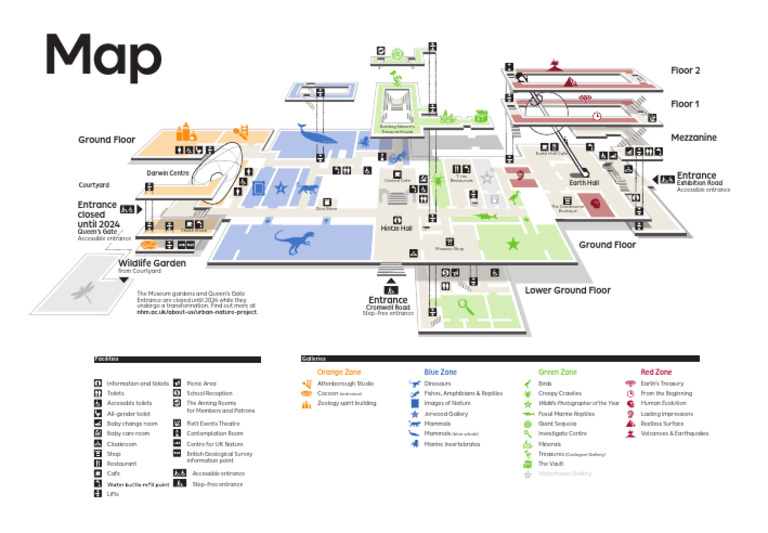 NHM London Visitor Facilities Map | PDF