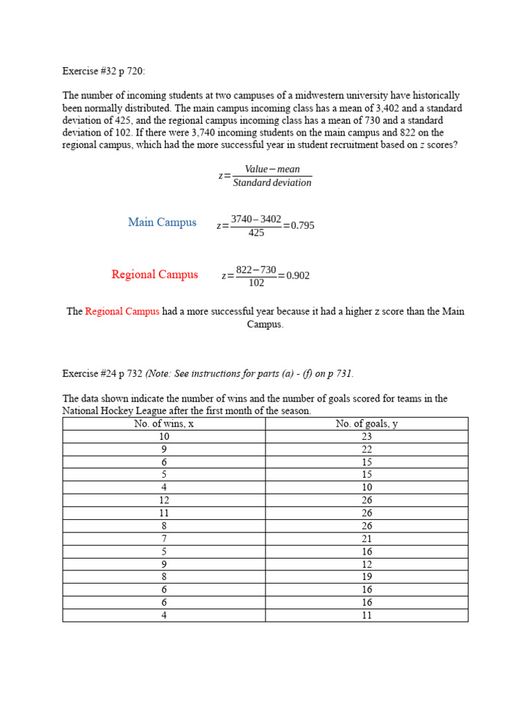 Student Recruitment and NHL Goals Analysis | PDF | Linear Regression ...