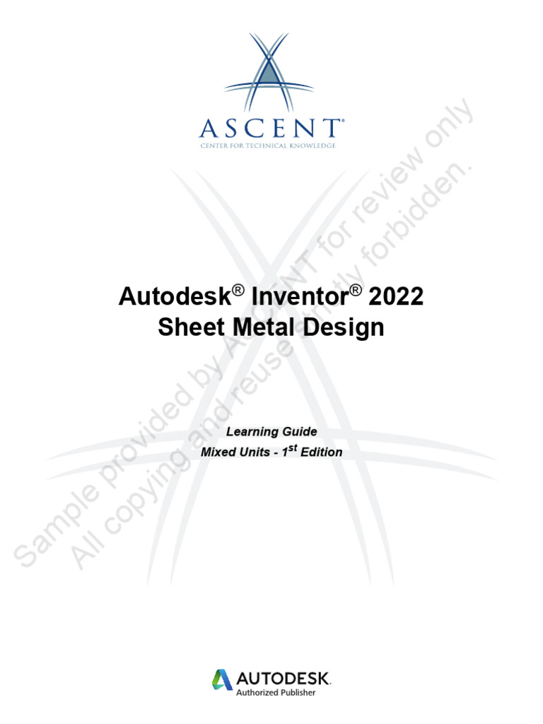 Inventor 2022 Sheet Metal Design | PDF | Autodesk