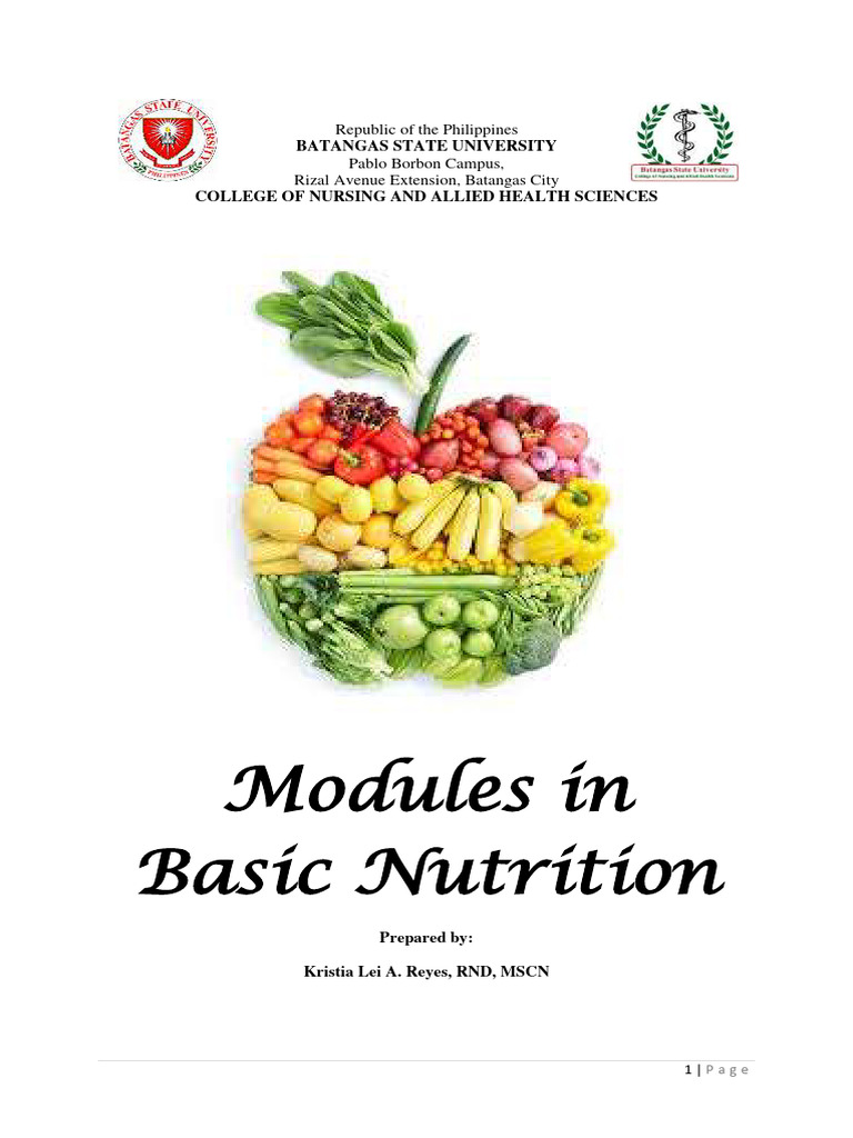 Basic Nutrition Modules for Filipinos | PDF | Nutrients | Calorie