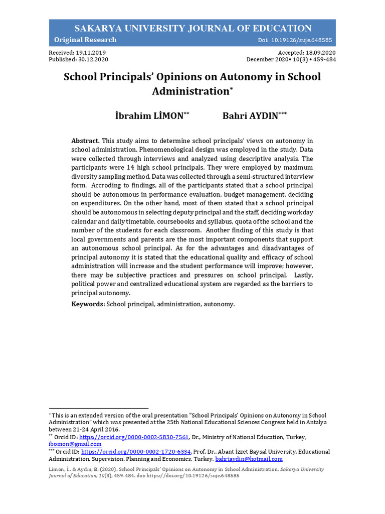 Principal Autonomy | PDF | Autonomy