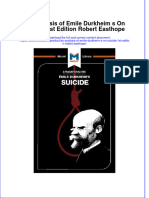 Instant Download Ebook of An Analysis of Emile Durkheim S On Suicide 1St Edition Robert Easthope Online Full Chapter PDF