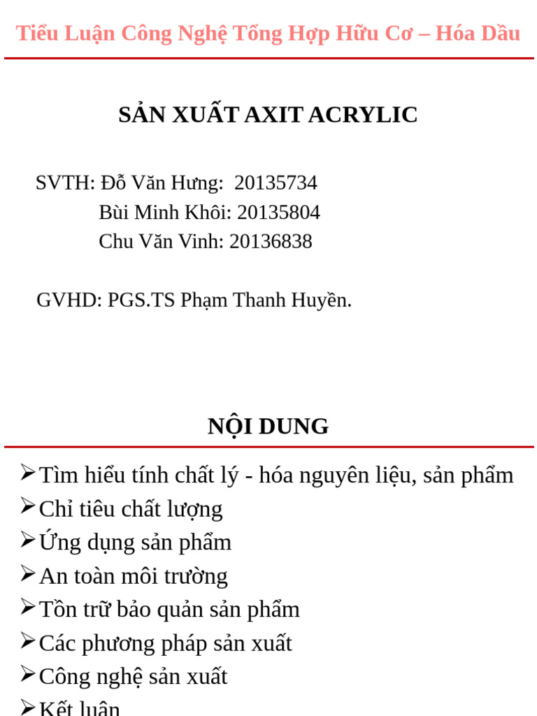 (123doc) - San-Xuat-Axit-Acrylic | PDF