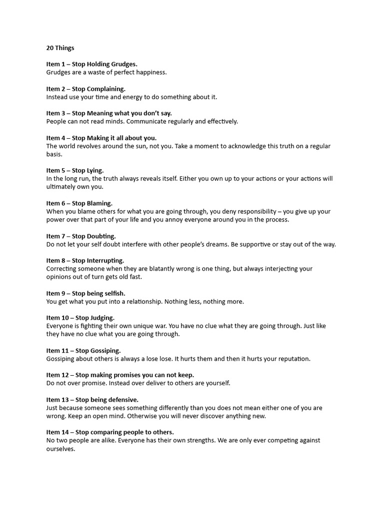 20 Things Pdf