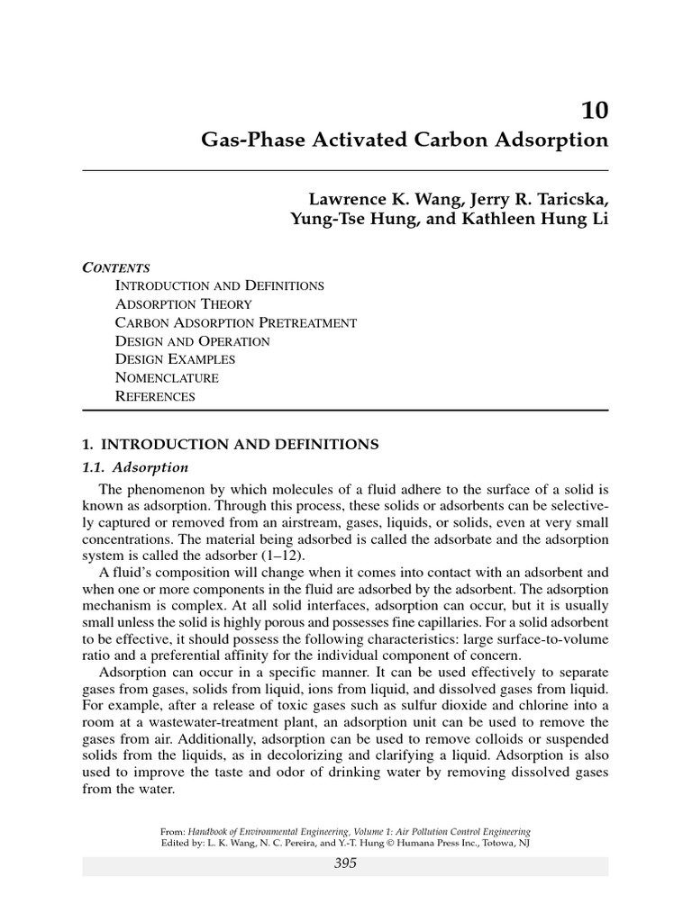 Gas-Phase Activated Carbon Adsorption | PDF | Adsorption | Phases Of Matter