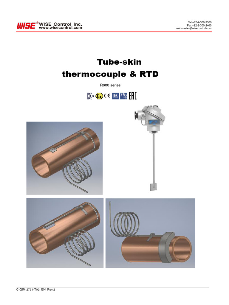 Tube-Skin Thermocouple & RTD Guide | PDF | Thermocouple | Electrical ...