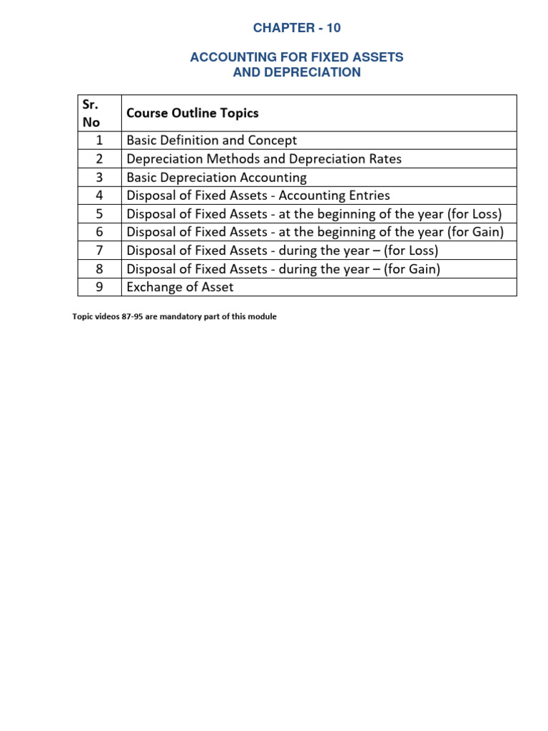 Accounting for Fixed Assets & Depreciation | PDF | Depreciation | Book ...