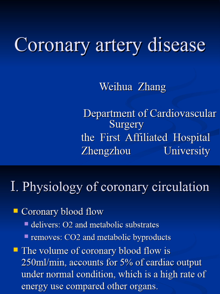 Surgical Management of Coronary Artery Disease | PDF | Coronary Artery ...