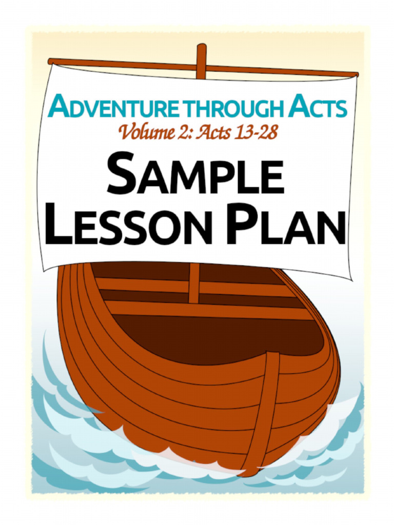 AtA 2 - Sample Lesson Plan | PDF | Paul The Apostle | Acts Of The Apostles