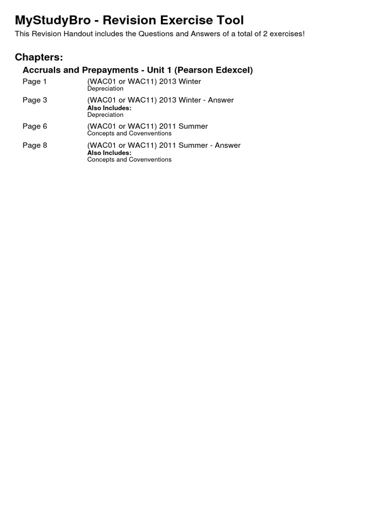 Accruals Prepayment Pdf Expense Depreciation