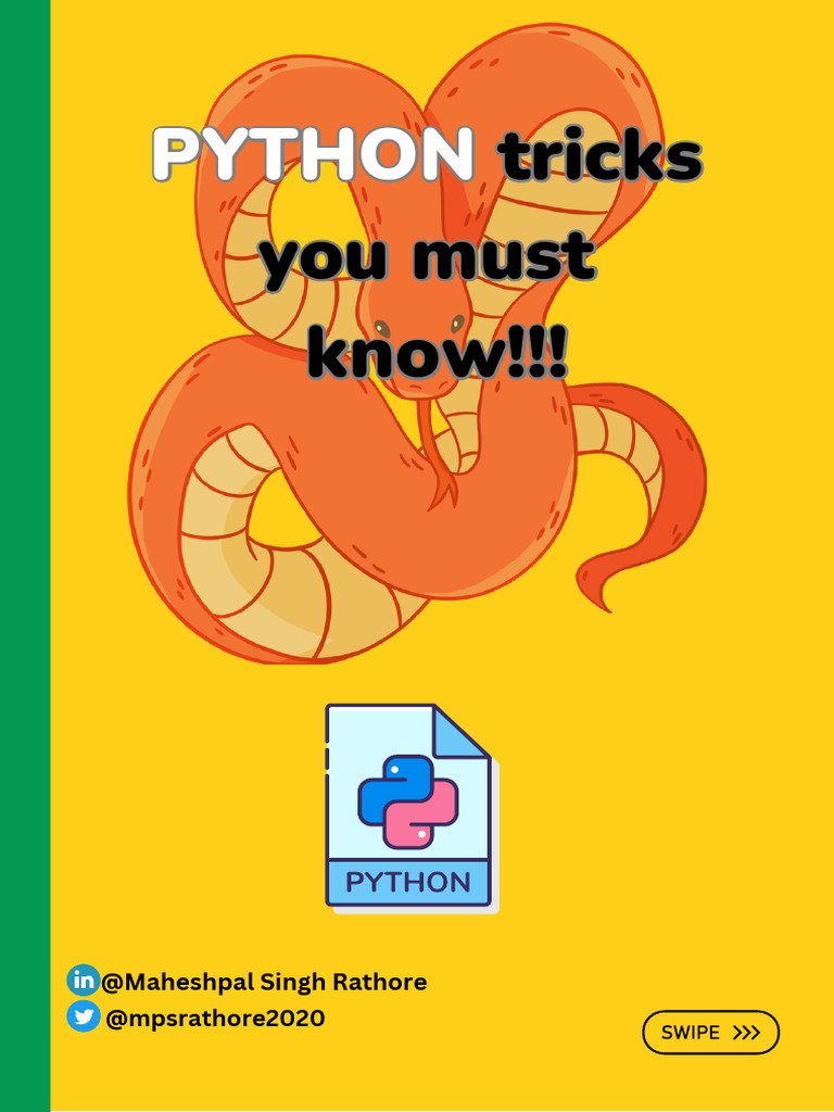 Python Tricks You Must Know | PDF | Anonymous Function | Function ...