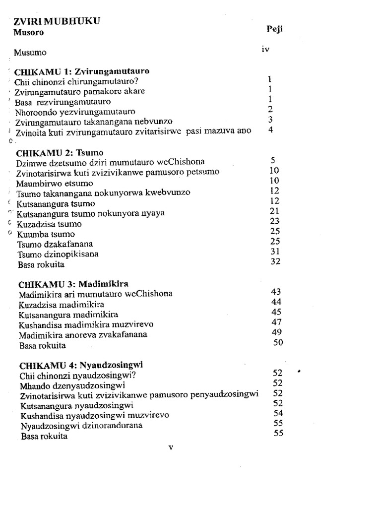 Shona Zvirungamutauro | PDF