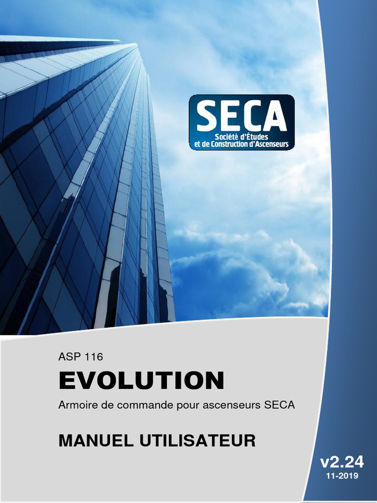 Manuel Utilisateur Armoire SECA ASP 116 | PDF | Ascenseur ...