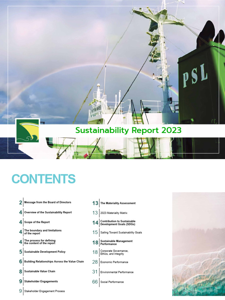 2023 Sustainability Report: Precious Shipping | PDF | Sustainability ...