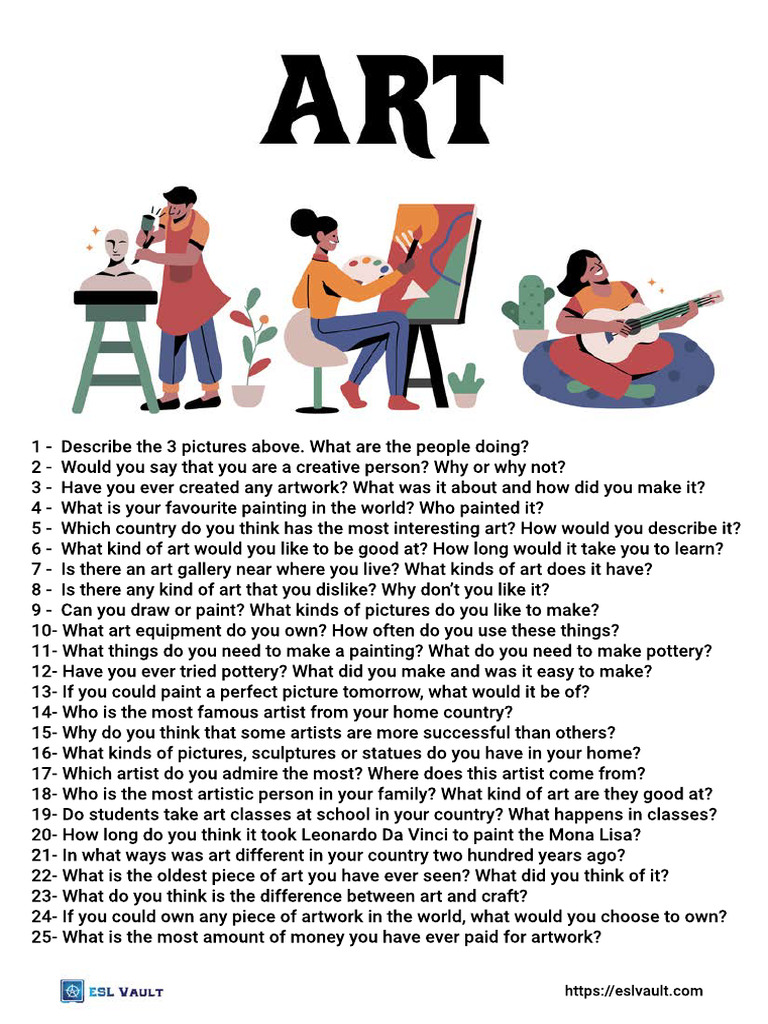 25 Art Conversation Questions PDF