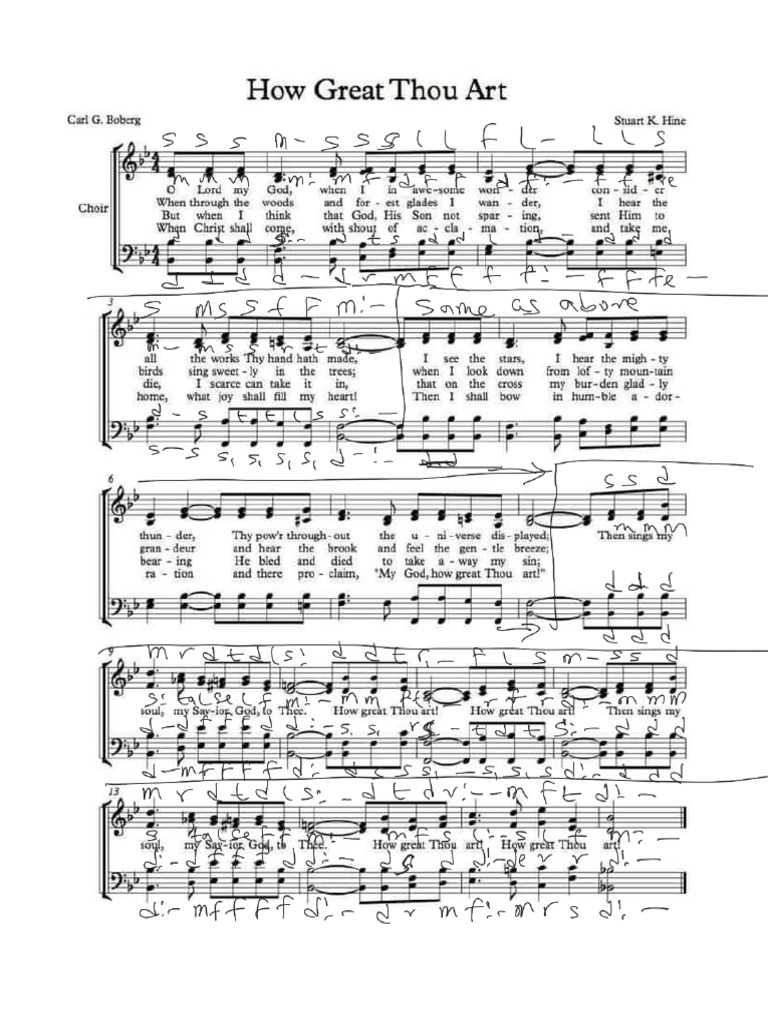 How Great Thour Art Tonic Solfa PDF