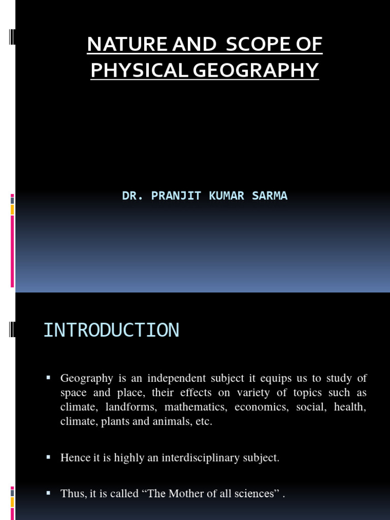 Nature of Physical Geography | PDF | Geography | Earth Sciences
