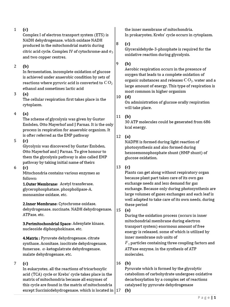 Cellular Respiration and Metabolism Overview | PDF | Cellular ...