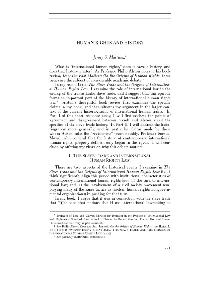 Slave Trade's Impact on Human Rights Law | PDF | Abolitionism | Slavery