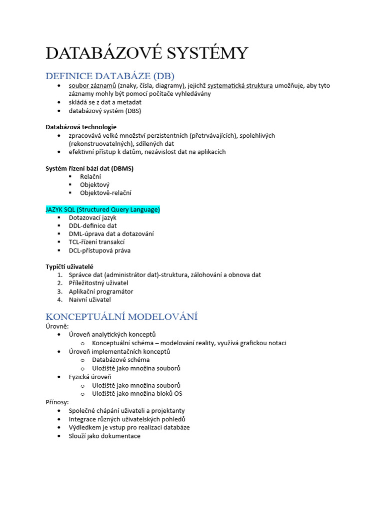 Databazove Systemy | PDF