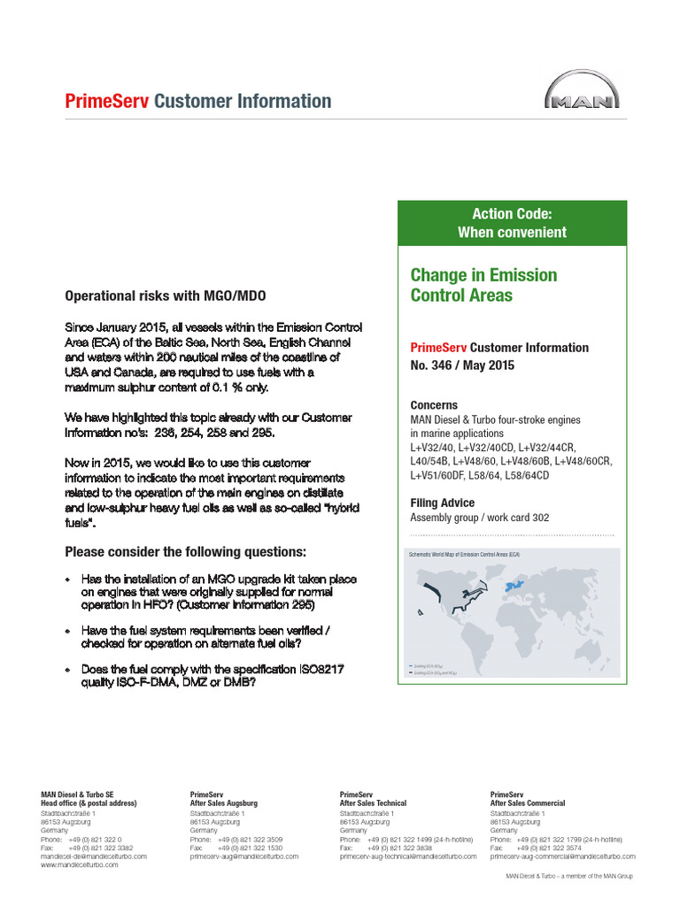 Change in Emission Control Areas PDF Fuel Oil Liquids