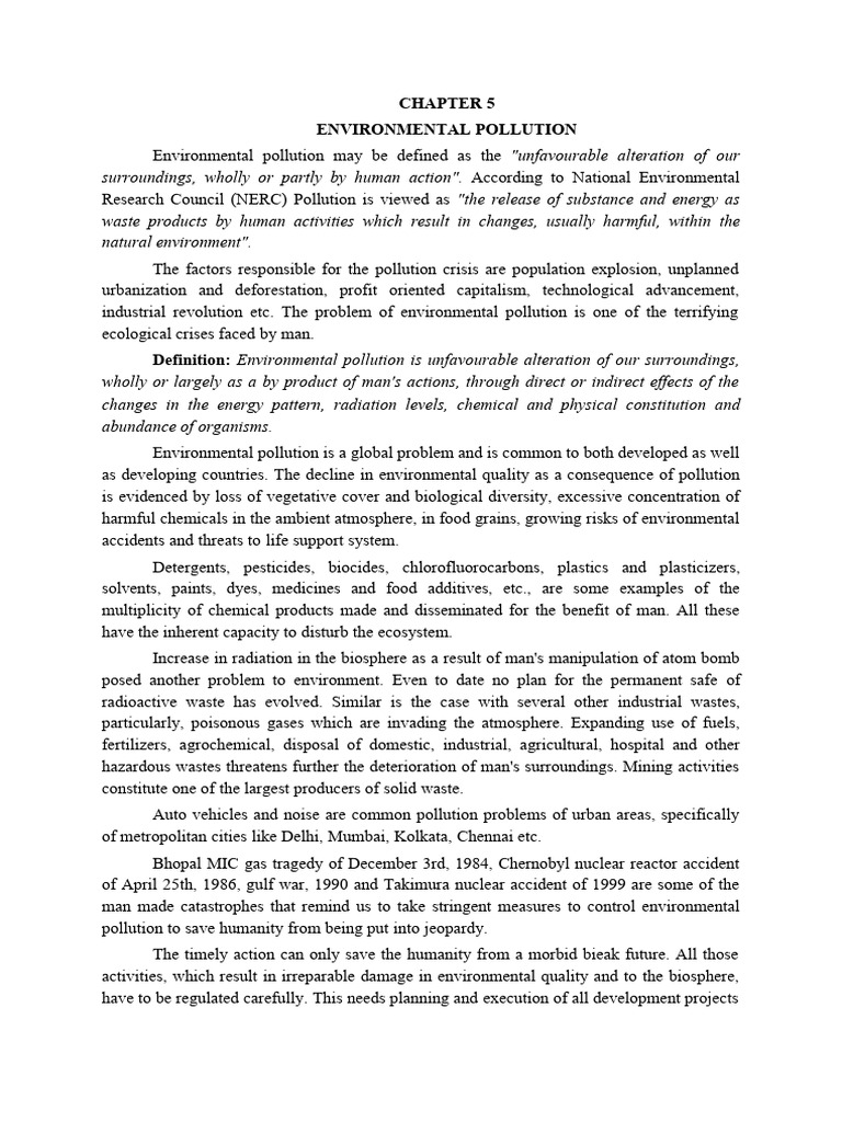Environmental Pollution | PDF | Water Pollution | Soil