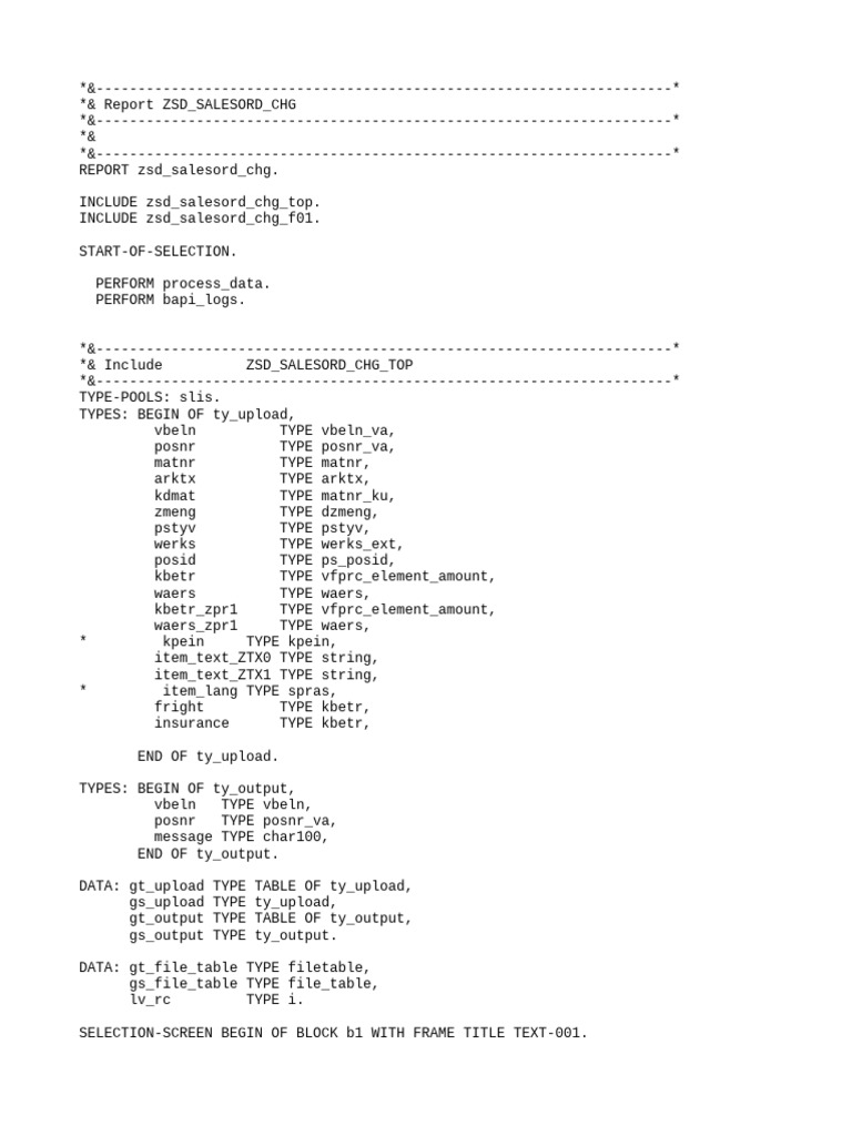 SAP Sales Order Change Report | PDF | Computer File | Operating System ...
