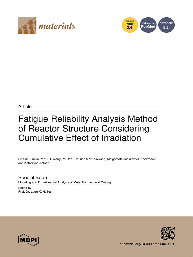 Materials 14 00801 With Cover | PDF | Fatigue (Material) | Strength Of ...