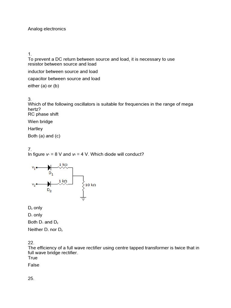 Analog Electronics Diploma | PDF