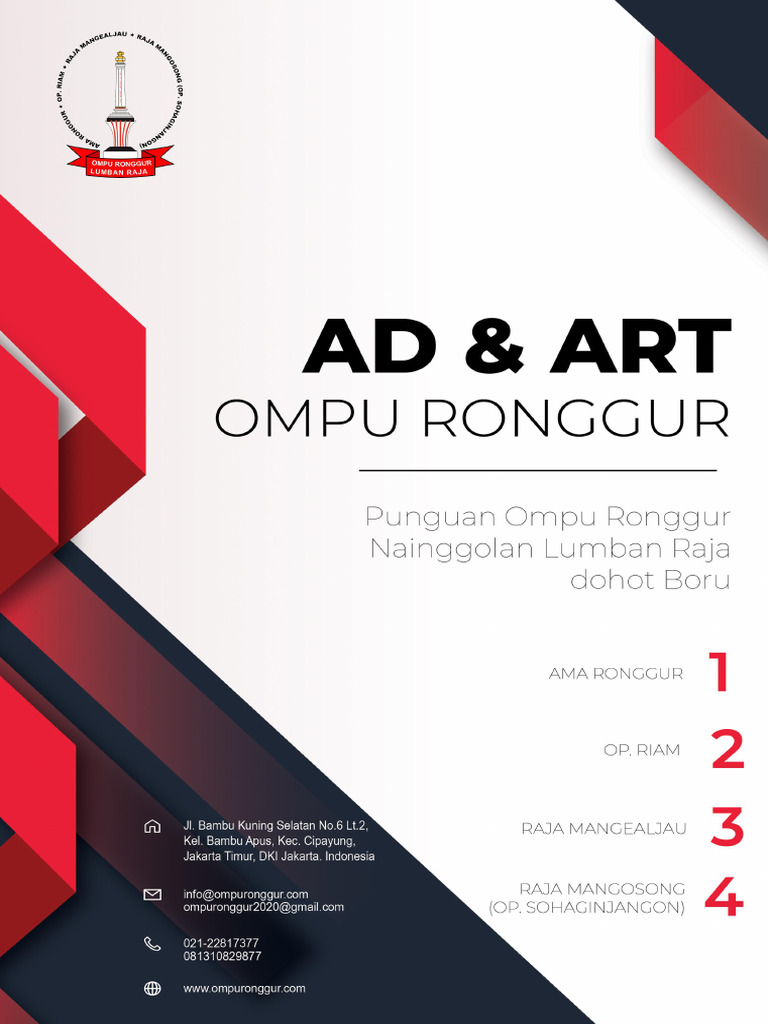Anggaran Dasar Punguan Ompu Ronggur | PDF