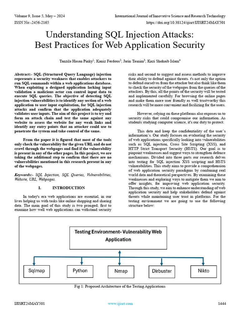 Understanding SQL Injection Attacks: Best Practices For Web Application ...