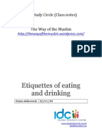 Etiquettes of Eating and Drinking: IDC Study Circle (Class Notes)