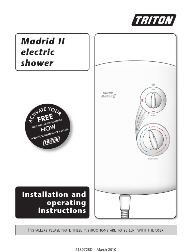 Triton Shower Manual PDF Fuse (Electrical) Ac Power Plugs And Sockets
