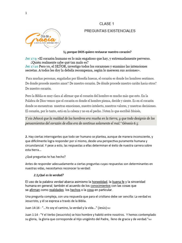 Sesión de Aprendizaje: Preguntas Existenciales | PDF | Verdad | Dios
