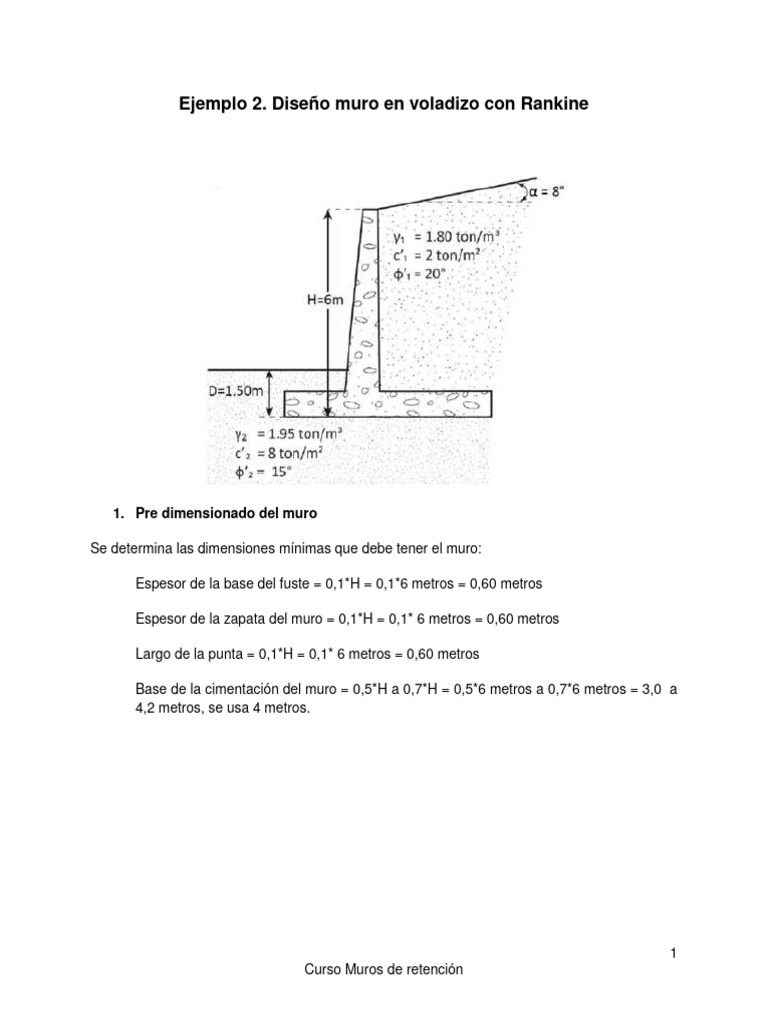 Diseño de Muros en Voladizo | PDF