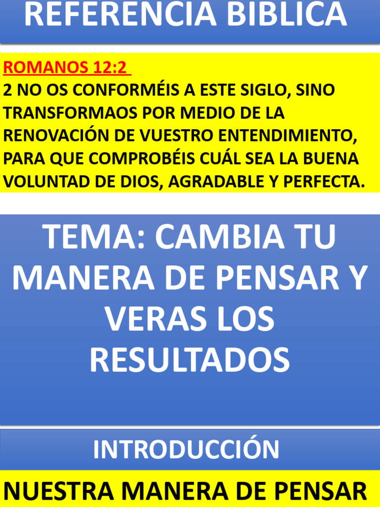 Cambia Tu Manera de Pensar y Veras Los Resultado (Autoguardado) | PDF ...