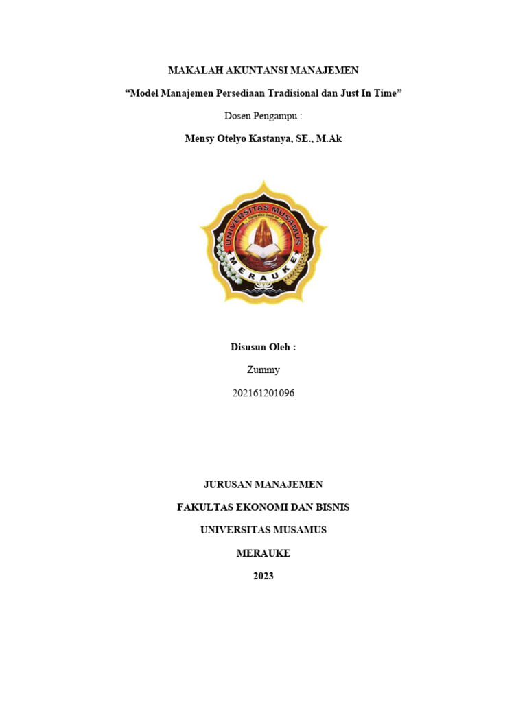 Perbandingan Manajemen Persediaan JIT dan Tradisional | PDF | Bisnis | Seni