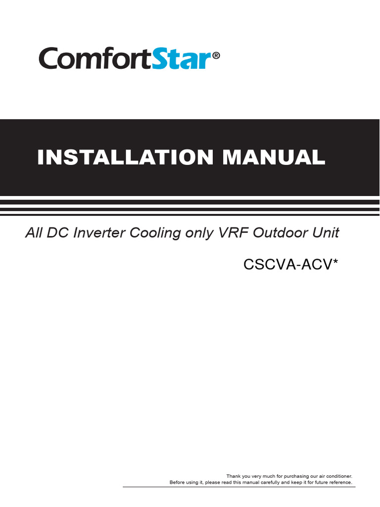 VRF Outdoor Unit Installation Guide | PDF | Leak | Electrical Wiring