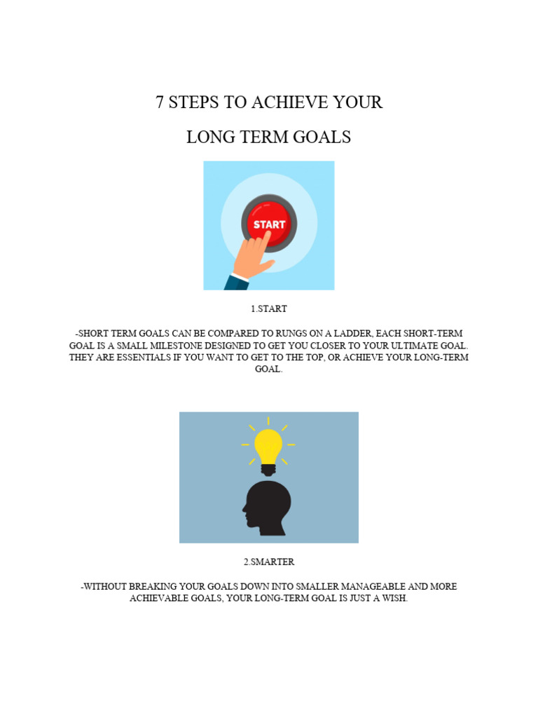 7 Steps to Achieve Long-Term Goals | PDF
