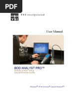 625121 YSI BOD Analyst Pro User Manual