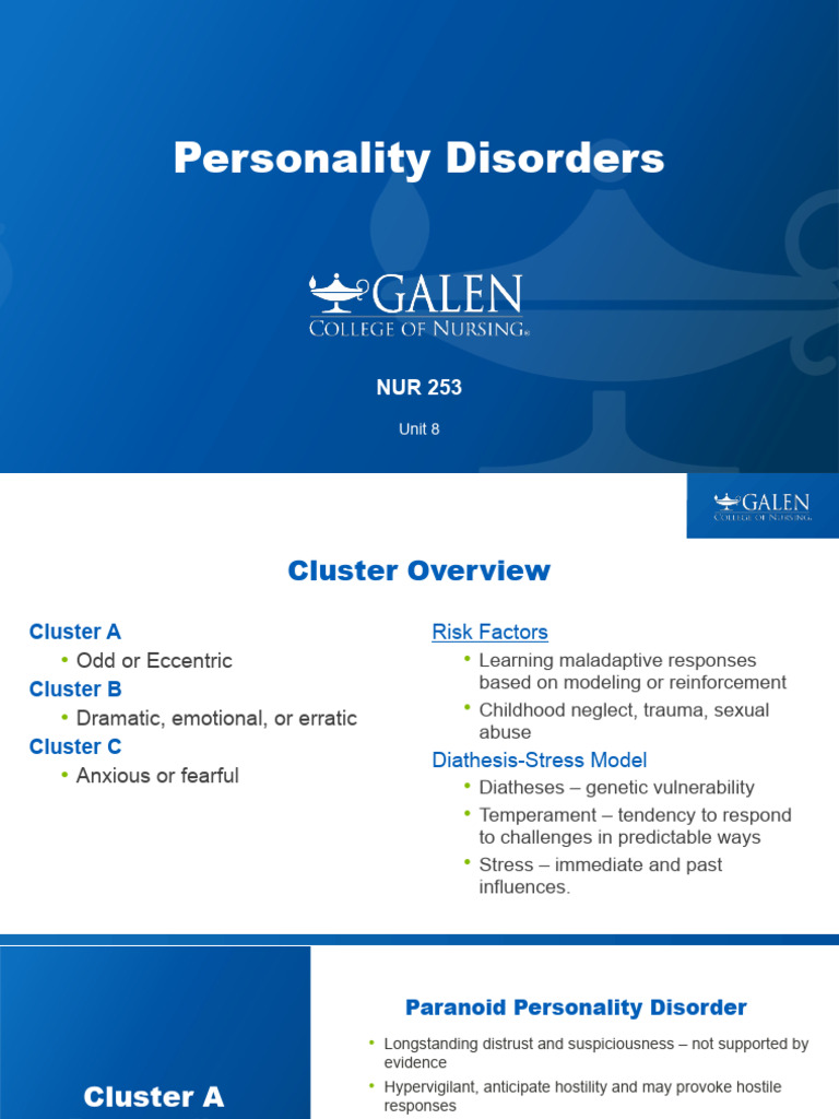 Overview of Personality Disorders | PDF | Personality Disorder | Mental ...