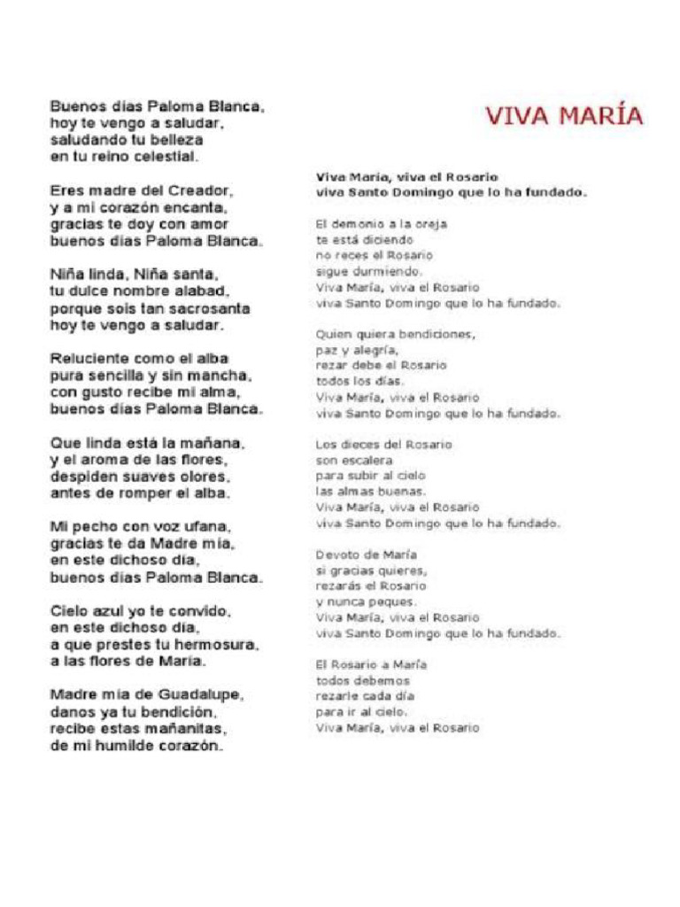 Paloma Blanca - Viva María | PDF