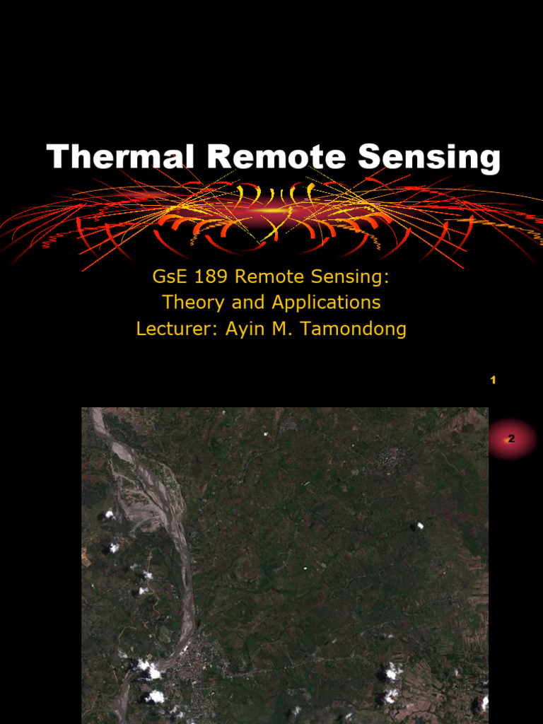 GsE 189 Lecture 11 Thermal Remote Sensing | PDF | Infrared ...