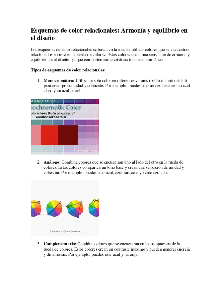 Esquemas de Color Relacionales | PDF | Color | Azul