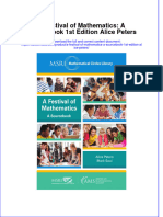 (Download PDF) A Festival of Mathematics A Sourc1St Edition Alice Peters Full Chapter PDF